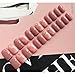 Dongcrystal 24pcs Nude Pink Texture Glossy False Nails Pear Decor Artificial Full Fake Nails Nail Art Tips Top Short