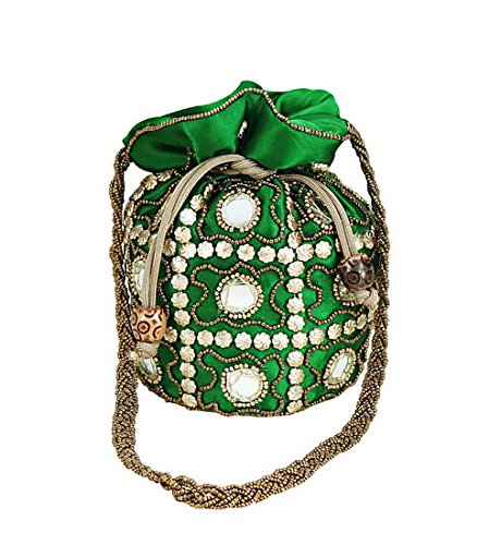 fashion bizz women's clutch potli bag - set of 6(aadsa, multicolour)