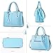 COCIFER Women Top Handle Satchel Handbags Tote Purse (Cyan)