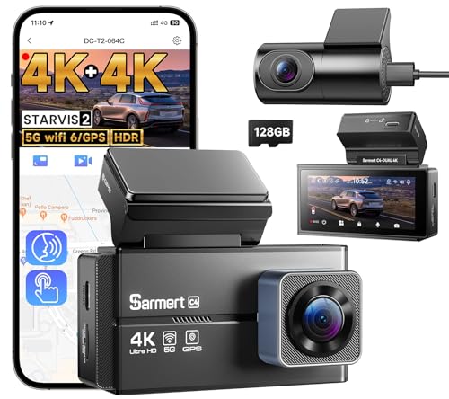 Sarmert C4 4K Front and Rear Dash Cam