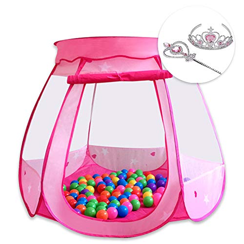 Gentle Monster Pop Up Princess Tent, Pink Princess Castle for Toddlers and Girls (No Assembly Required), Easy to Fold and Carry, Playhouse Suitable for Indoor or Outdoor Use - Thumbnail 6