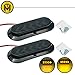 TMH ( Pack of 2 6 Inch 25 ARROW LED Surface Mount Oval Smoked Lens/Amber Light Turn Signal Side Marker Indicator Lamp Tail LED Light for Truck Trailer RV Bus 12V DC