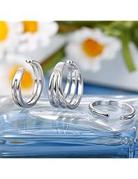 Sllaiss - Anillo de plata de ley 925, diseño minimalista para los dedos de los pies, ajustable, para mujeres y niñas