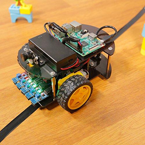 OSOYOO Robot Car Kit Starter Learning Kit for Raspberry Pi 3B B+ Zero Android/iOS APP WiFi Wireless Webcam 1280x720 Megapiexl with Raspberry Pi 3B