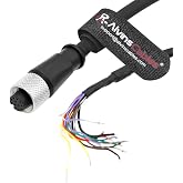 Alvin's Cables M12 A-Code 12 Pin Female to Open End Power I/O Cable for Cognex Industrial Camera, Industrial Automation，Sensor Actuator, Control System, High-Flex Shielded Cable 16.4ft/5m