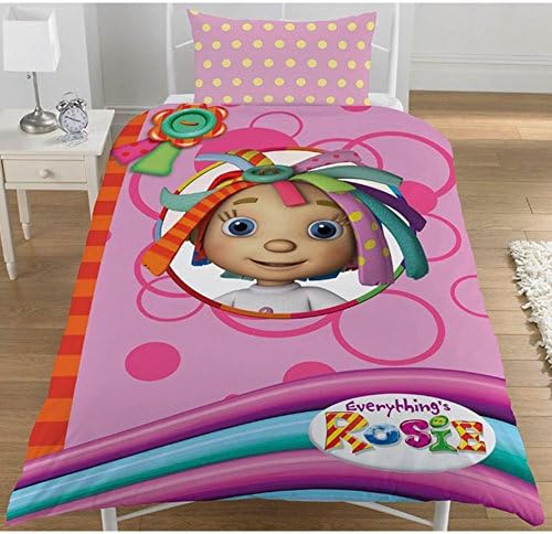 Everythings Rosie Childrens Girls Ragdoll Single Duvet Cover Bedding Set (Twin Bed) (Pink)