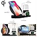 MQOUNY Wireless Charger,3 in 1 Wireless Charging Stand for Apple Watch,Charging Station for Airpods,Fast Wireless Charger Dock for All Qi Phones (Black)