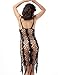 CXINS Women's Sexy Handmade Crochet Bikini Swimsuit Cover Hollow Out Tassels Beach Dress Size L Black