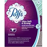 Puffs, Ultra Soft & Strong Facial Tissues, 3 Family Boxes, 124 Tissues Per Box