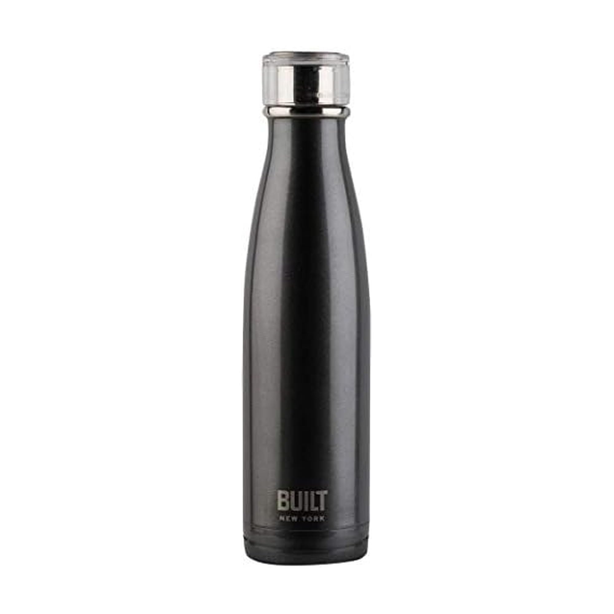 Built Perfect Seal Double-Walled Insulated Stainless Steel Water Bottle, 480 ml, Silver
