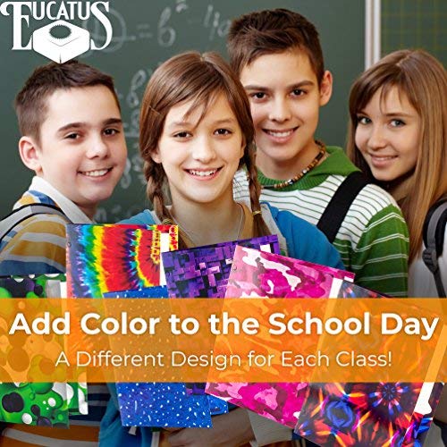 image for Eucatus Premium 2 Pocket Laminated Folders 6 Pack. Our 3 Hole, 12-1/2 