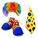 Funny Party Hats Clown Costume Adult - Clown Wig, Clown Shoes, and Costume Accessory - Clown Costume Accessories