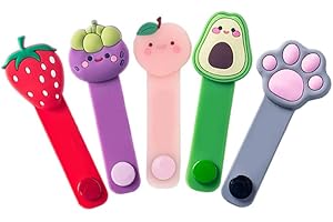 Cartoon Cable Ties Cute Fruit Shape Earphone Wire Wrap Winder Cord Management Organizer 5PCS