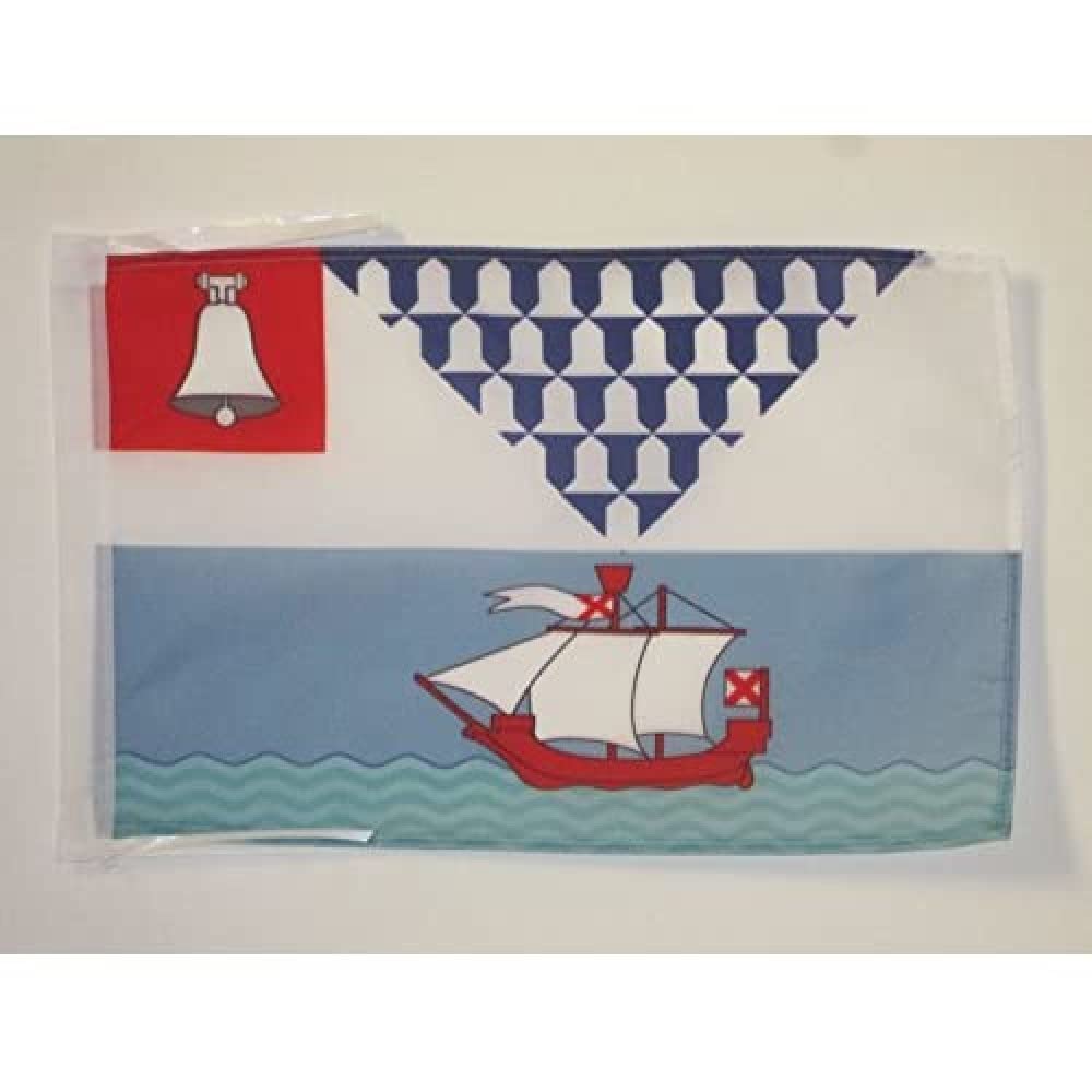 AZ FLAG - Belfast Flag - 18'' x 12'' - 100% Polyester Belfast - North ireland Small Banner with Two Cords - Fade Resistant - Vivid Colors - 18x12 in - 45x30 Cm — image 1