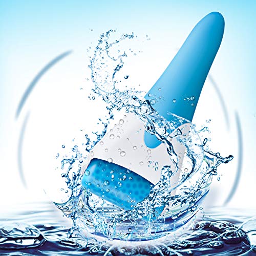 Eurobuy Ice Roller for Face & Eye Puffiness Migraine Pain Relief and Minor Injury,Set of 2 Roller Heads Ice Rolling Massager,Handhold Stainless Steel Roller,Skin Care Beauty Tool (Blue)