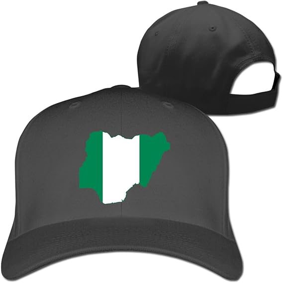 Stylish Baseball Cap, Nigeria Flag Map Travel Hat for