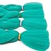 GX Beaut Ombre Braiding Hair Jumbo Braid Hair Extensions 4Packs 24Inch Synthetic Heat Resistant Fiber for Box Braiding Hair(Black to Cyan)