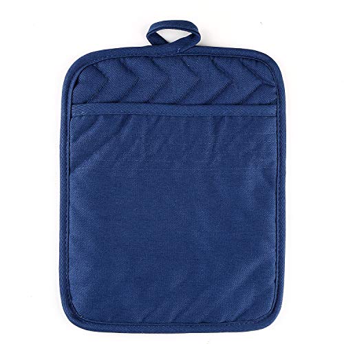 VEIKERY Oven Pot Holder with Pocket 100 Cotton Heat Resistant Coaster