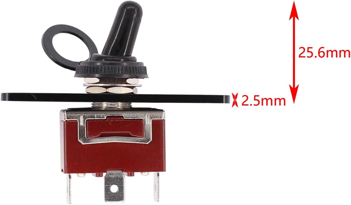 XtremeAmazing Marine Rocker Toggle Switches for Boat 12V 15A On Off On Up Down Momentary Panel 3Pin Control Trim Switch : Sports & Outdoors