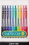 Zebra Sarasa Clip 0.7mm Gel Ink Pen 10 Color Set