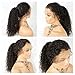 360 Lace Frontal Wigs 180% Density Water Wave Human Hair Wigs with Baby Hair for Black Women Natural Color 18inch