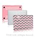TopCase Chevron Series Gray Insert Pink Ultra Slim Light Weight Rubberized Hard Case Cover for Macbook Air 11