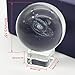 Omitfu 3 Inch/80MM Galaxy Ball Crystal Display Globe Full Sphere Glass Paperweight Fengshui with Clear Stand (Gifted Box Package)