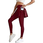 SweatyRocks Women's Athletic Skirt with Leggings Tennis Skirt Yoga Running Golf Skirts with Pockets