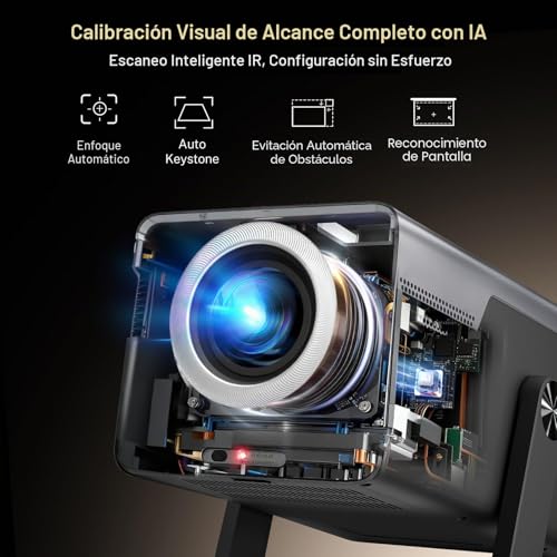 [2000 ANSI / 1080P UHD Native / AI Visual Calibration] Projector with 8K/4K Support, X7 Smart Projector with Android 14, Auto Focus and Correction, Hi-Res Audio, WiFi 6 & Bluetooth 5.4
