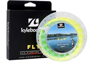 Kylebooker Weight Forward Floating Fly Line with Welded Loop 100FT WF3/4/5/6/7 Fly Fishing Line