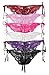 BAWDY 6 Pack of Women's Sexy Lace Low Rise Open Crotch Panties