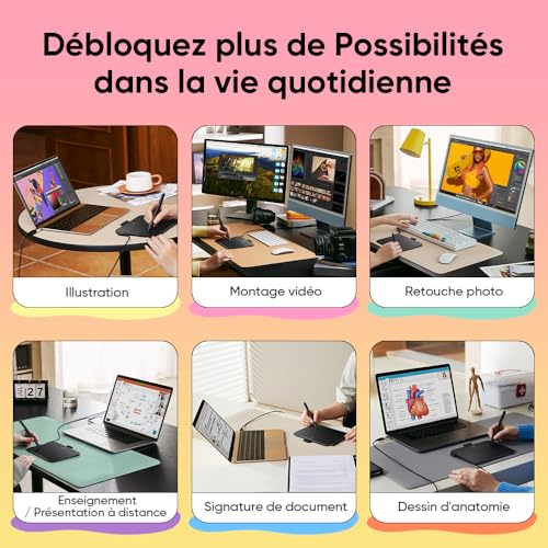 XPPen Graphic Tablet, Deco 640 Graphics Tablet without Screen, 16K Pressure Levels, 6 x 4 Inches, Designed for OSU Signature Drawing