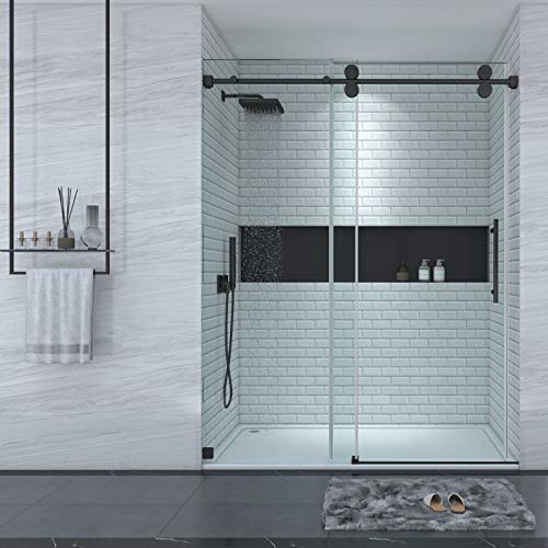 LONDAMA Shower Door,Frameless Single Sliding Glass Shower Doors 3/8