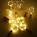 10 Pack 20 LED Wine Bottle Cork Lights Mini Fairy String Lights Copper Wire, Battery Operated Starry Lights for DIY, Festival, Wedding, Party, Indoor, Outdoor Decoration (Warm White)