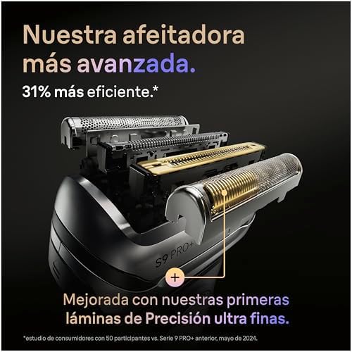 Barbear Elétrico Masculino Série 9 PRO+, Barbear Seco e Molhado com Tecnologia 5+1, Sem Fios, 60 Min De Uso, Base de Carregamento, 9617si, Prata