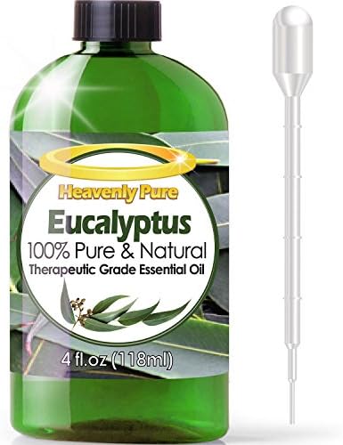 Eucalyptus Essential Oil - HUGE 4 OZ / Dropper - 100% Pure Therapeutic Grade - Eucalyptus Oil is Great for Aromatherapy, Colds & Flus, Hair Nourishment, Sinus & Allergies, Mosquito Repellent & More!