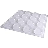 Shepherd Hardware 9967 1/2-Inch SurfaceGard Self-Adhesive Round Transparent Bumper Pads, 16-Count