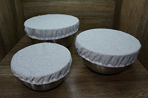 Eco-Friendly // Reusable // Bowl Covers // Set of 3 // Simply Grey