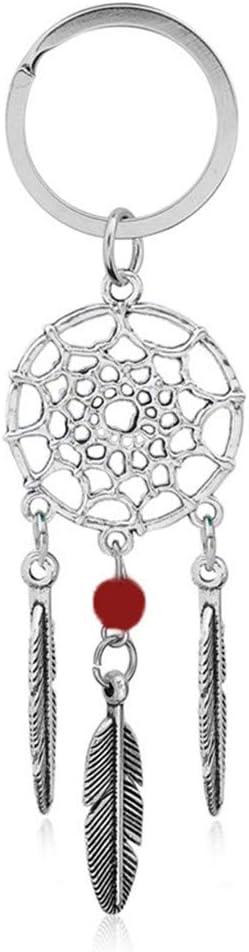 HAOWANG Elegant Keychain Dream Catcher Tassel Pendant Feather Wind Chimes Women Keyring Decoration Gift