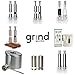 Salt Cellar, Spice Jars Stainless Steel, Grind Gourmet Storage Spice Jars Silver Cellar With Spoon Solid Stainless Steel Holder (1.58