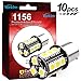 Yorkim Super Bright 1156 LED Light Bulbs with 18pcs 5050 Chipsets for LED Brake Lights, LED Turn Signal Lights, LED Backup Reverse Lights, 1141 LED Bulbs, 7506 LED Bulbs – Pack of 10, White