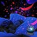 Projection Lamp Music Light Rechargeable Stars Projector Warm Night Lamp,Rotating and Changing 9 Colorful Light With 12 Soft Songs,Best Lamp for Babies Children, Nursery room Purple