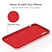 TORRAS Love Series Liquid Silicone Gel Rubber Shockproof Case Soft Microfiber Cloth Lining Cushion, Red