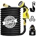 J&B XpandaHose 75ft Expandable Water Garden Hose with Holder - Heavy Duty Triple Layered Latex Core and Free 10 Spray Nozzle with Storage Bag - Light Weight Flexible and 3/4 Inch Solid Brass Ends (1) primary