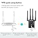 WAVLINK 1200Mbps Dual Band WiFi Range Extender, AC1200 5Ghz 2.4Ghz Wireless Signal Booster/Repeater/Access Point/Router with 2 Ethernet Port/External Antenna - Black