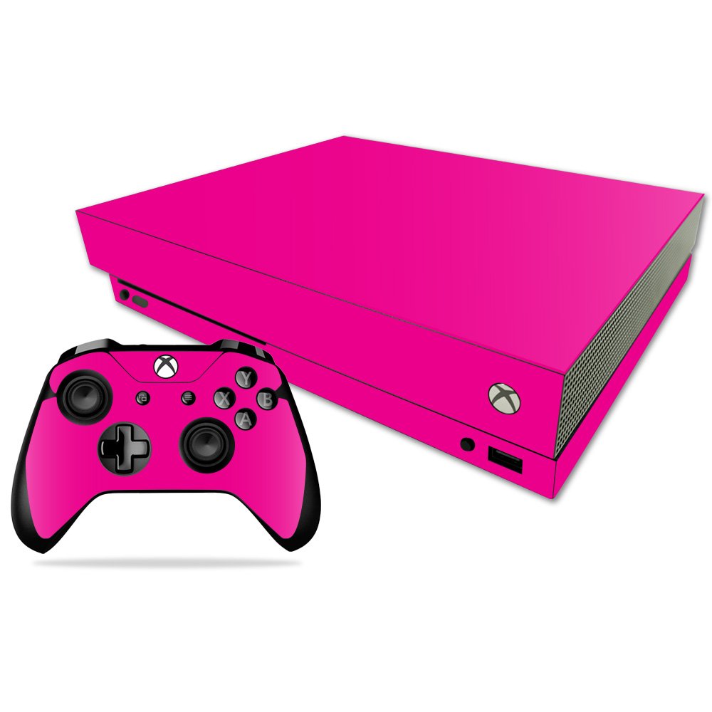 Photo 1 of MightySkins Skin Compatible with Microsoft Xbox One X - Solid Hot Pink | Protective, Durable, and Unique Vinyl Decal wrap Cover | Easy to Apply, Remove, and Change Styles | Made in The USA