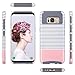 ULAK Galaxy S8 Case, Samsung S8 Case, Dual Layer Stylish Designed Hybrid TPU Protective Cover for Samsung Galaxy S8 (Minimal Rose Gold Stripes+Grey), Will not Fit S8 Plus