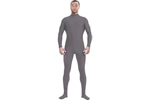 Aniler Men's and Women's Spandex Zentai Costume Bodysuit Stretch Halloween Unitard Party Cosplay Body Suit