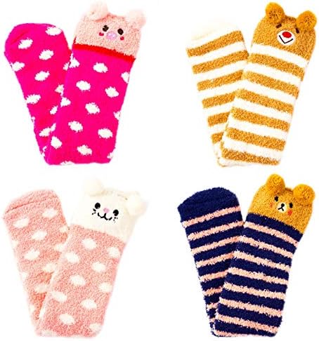 EIAY Shop Kids Cotton Socks Knee High Stockings Cute Cartoon Animals for 3-8 Year Olds