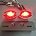 Universal Cat Eye Custom Motorcycle Tail Brake License Plate light BLACK RED